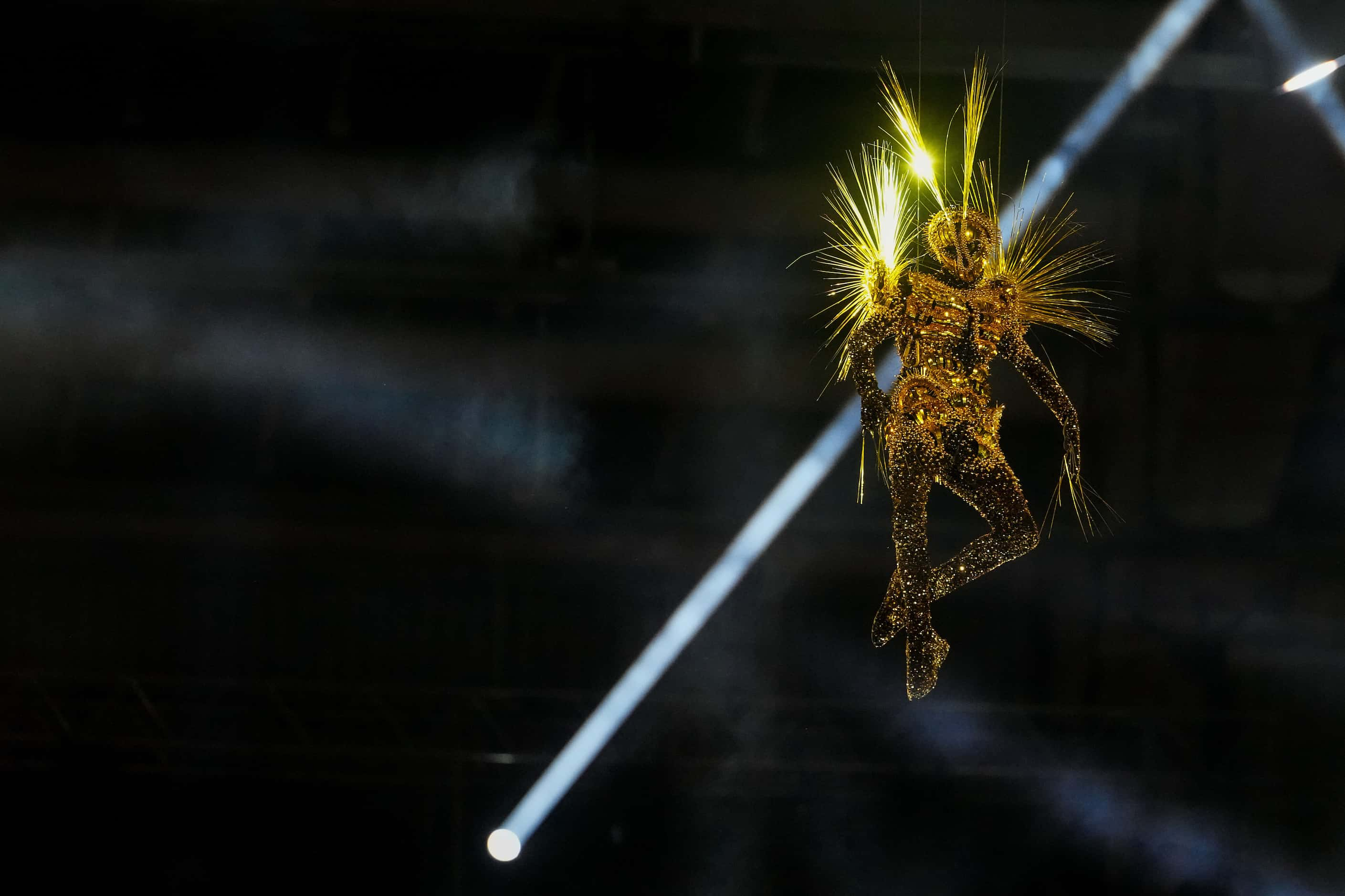 Artists perform during closing ceremonies for the 2024 Summer Olympics on Sunday, Aug. 11,...