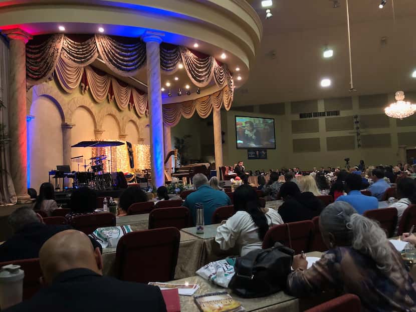 Several hundred people attended Mike Murdock's four-day birthday celebration. This photo was...