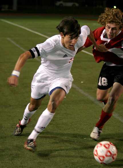 Shea Salinas, left, is pictured playing for Grapevine in 2004. He helped his high school win...