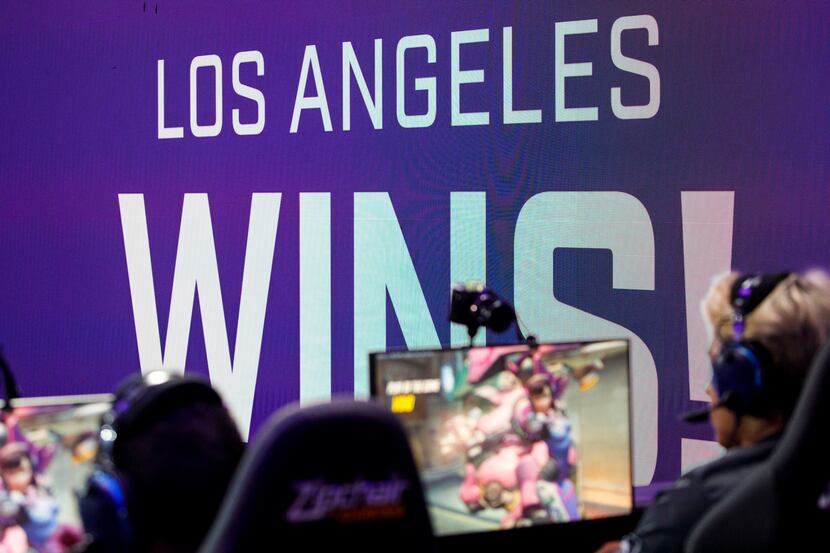 The Dallas Fuel loses the third round during the Overwatch League match between the Dallas...