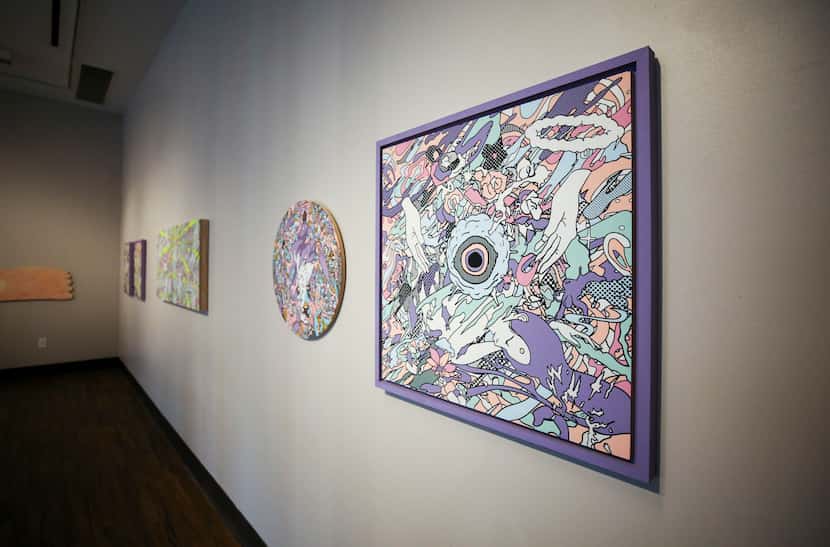 "All Seeing Eye" by Brent Ozaeta at the "Just an Illusion" exhibition Tuesday, May 16, 2023,...