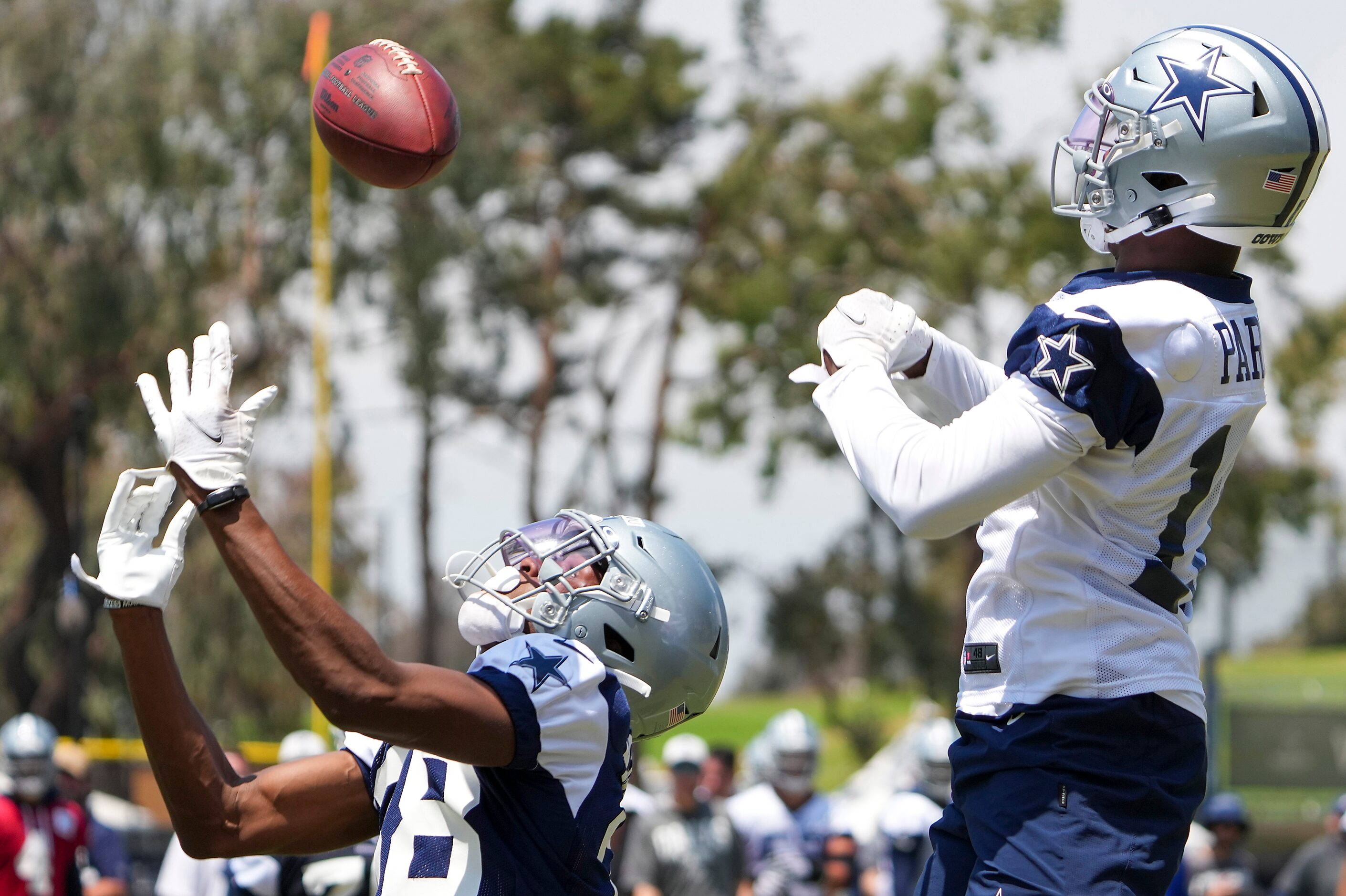 Dallas Cowboys cornerback Israel Mukuamu (38) breaks up a pass intended for wide receiver...