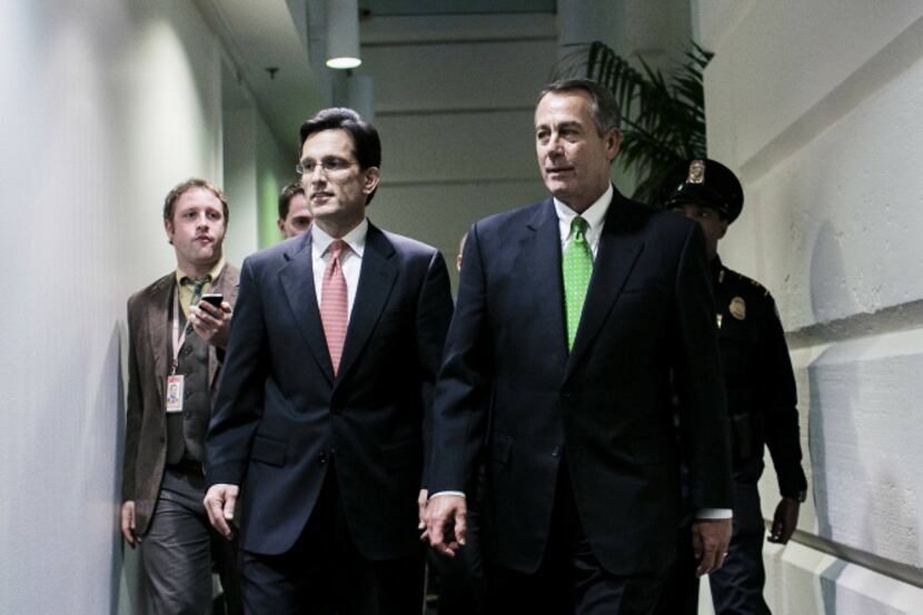 FILE -- House Speaker Rep. John Boehner (R-Ohio), right, and House Majority Leader Rep. Eric...