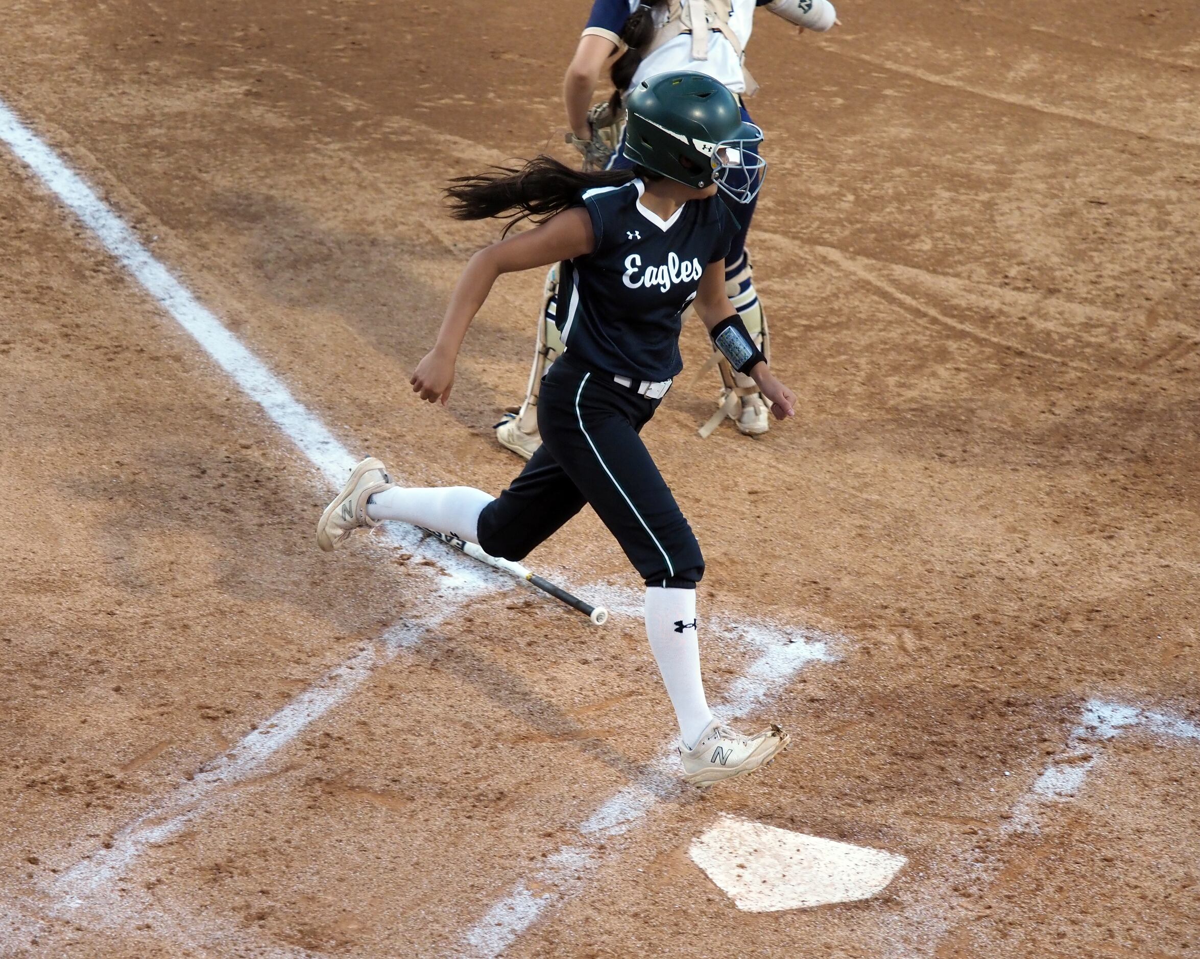 Mansfield Lake Ridge baserunner Avery Hang scores a run against Northside O’Connor in the...
