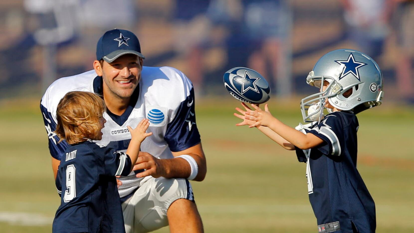 I love him too much': Tony Romo's kids are back at it with their cuteness,  this time with a newborn in the mix