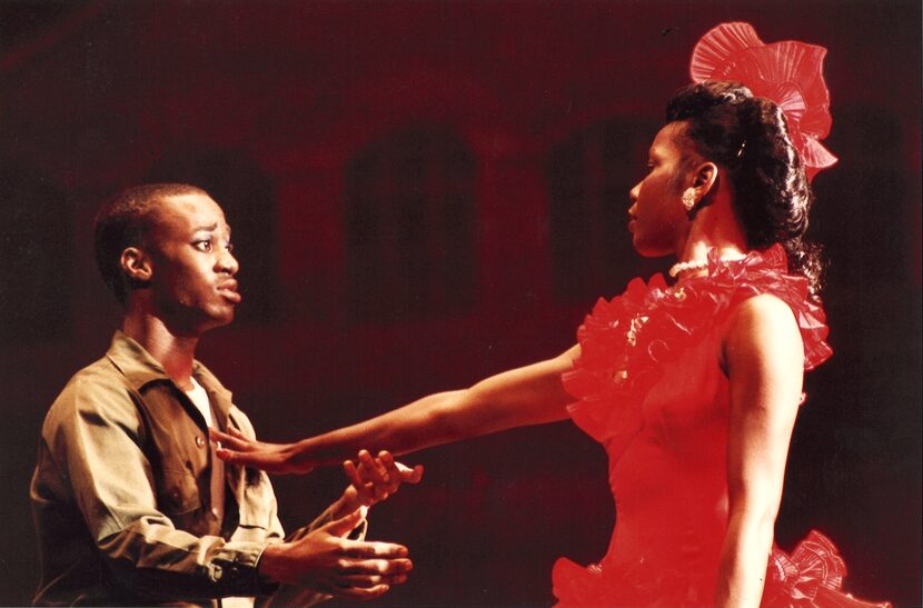 Patricia Price is Carmen and Derrick Brown is Joe in the Dallas Black Dance Theatre's...