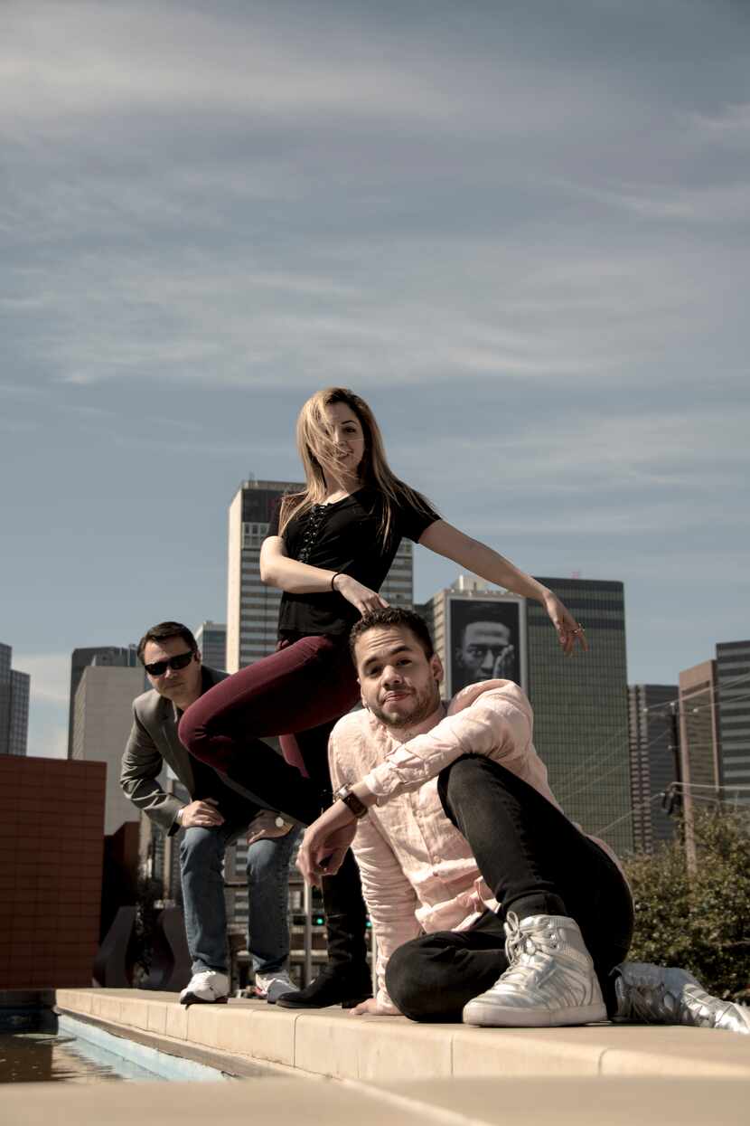 From left, Carter Alexander, Hailey Von Schlehenried and Albert Drake are the choreographers...