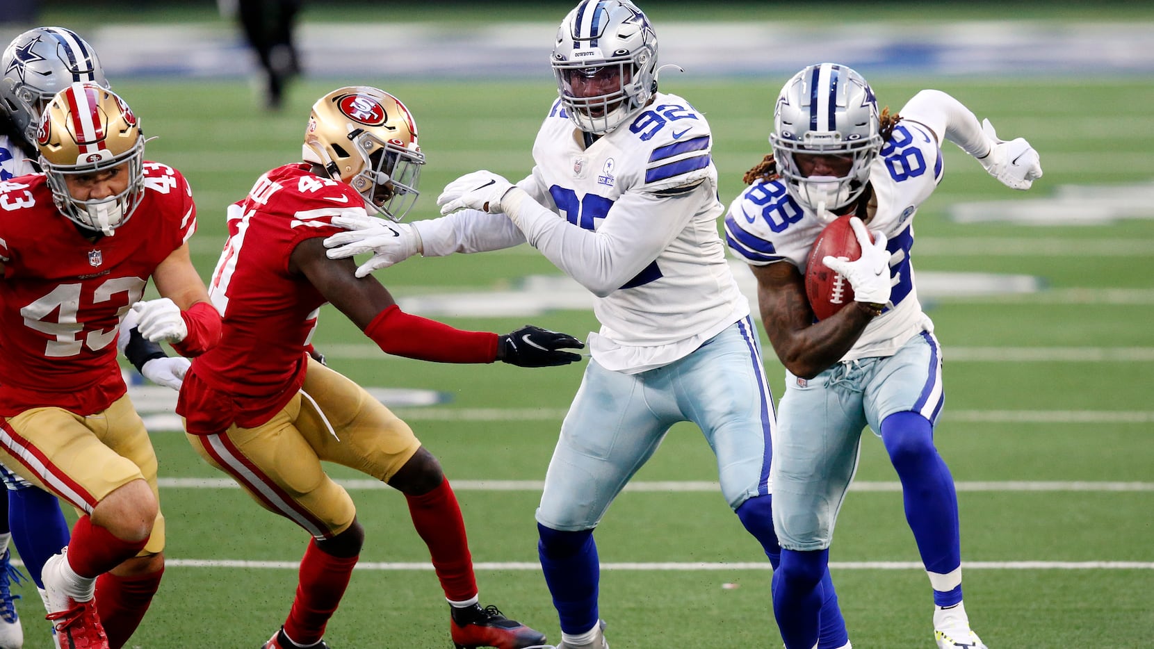 SportsDay's Cowboys-49ers predictions: Styles clash in potential shootout  at AT&T Stadium