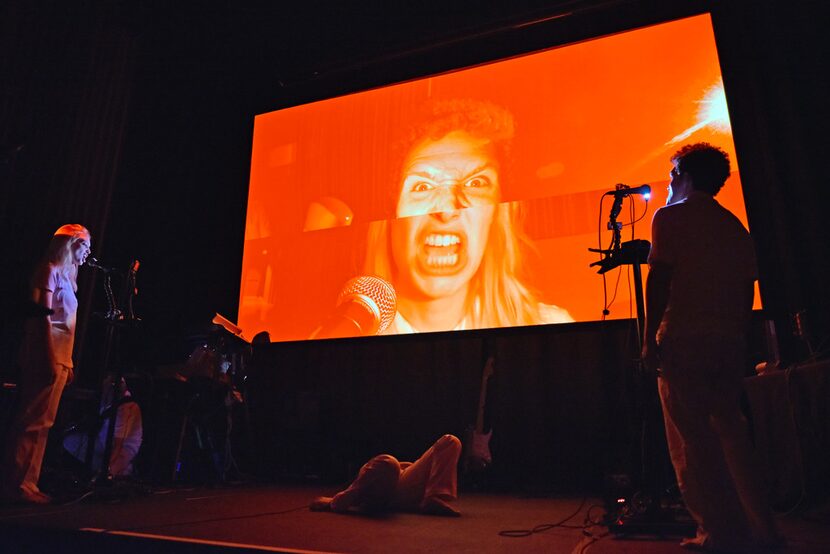 Hilly Holsonback, left, and Abel Flores perform during a dress rehearsal of The Alexa...