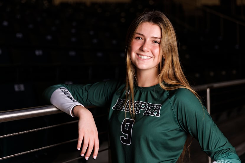 Prosper volleyball player Ayden Ames pictured at Prosper High School, Wednesday, Nov. 29,...