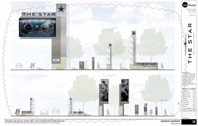  These renderings offer a look at the different types of signs being considered for The Star...