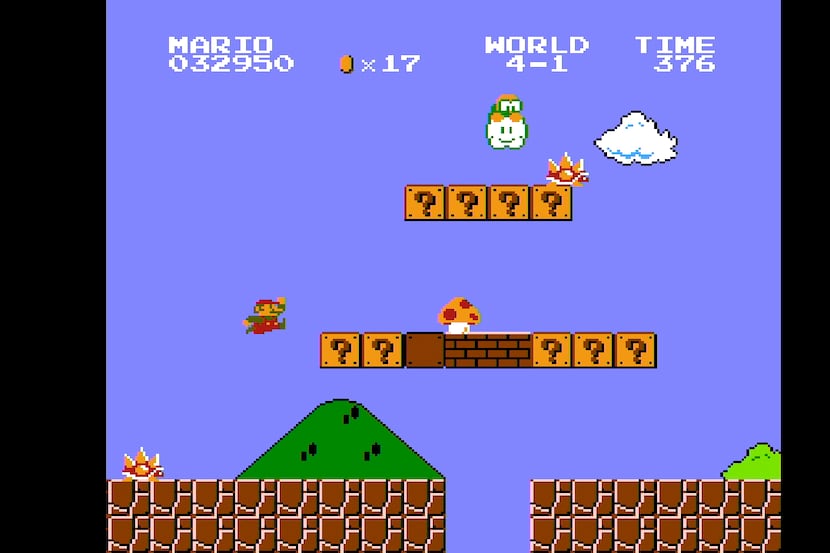 A screenshot of the original 'Super Mario Bros.,' taken from an NES Classic Edition.