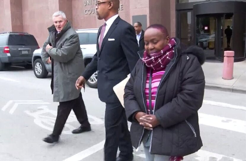 Carolyn Davis, former Dallas city council member, as she exited the Earle Cabell Federal...