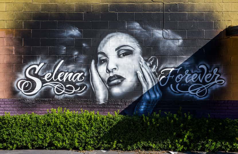 A mural of singer Selena is displayed on a wall outside Country Burger at 401 S. Hampton...