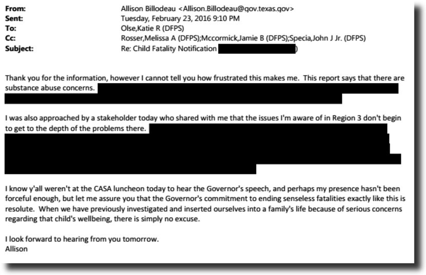 An example of how Gov. Greg Abbot's office became deeply involved in efforts to prevent...