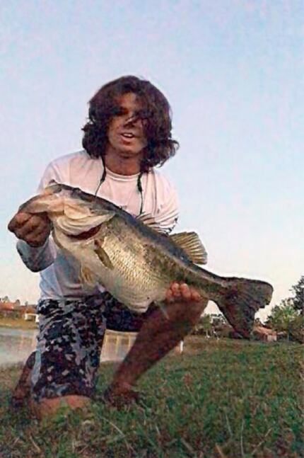 Dominic Montalto caught this 16 3-4 pound bass while fishing from the bank of a Florida pond...