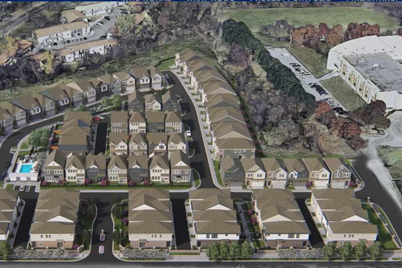 The new Echelon at Reverchon Bluffs rental home community is being built on West Davis...