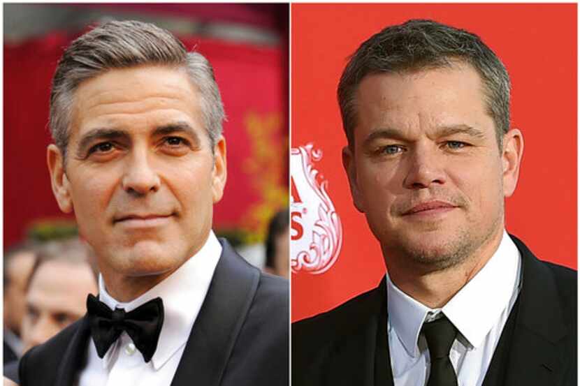 En esta combinación de fotos, George Clooney, a la izquierda, llega a la ceremonia de los...