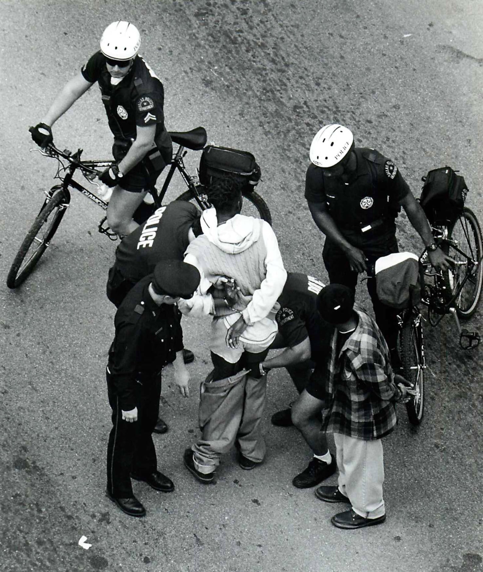 Shot February 9, 1993 - Dallas Cowboys Victory Parade - [ Super Bowl XXVII ]  Dallas policed...