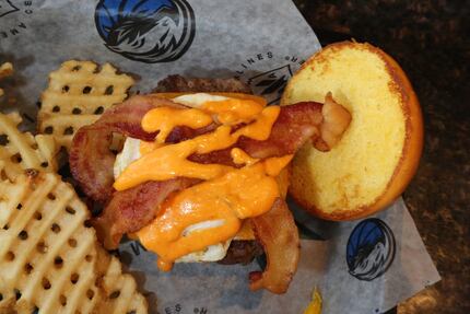 The Dallas Mavericks introduced the Yogimania burger on Jan. 5. It'll be available at the...