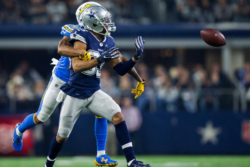 Dallas Cowboys wide receiver Terrance Williams (83) is prevented from catching a pass due to...