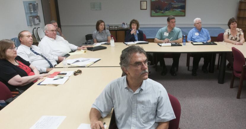 Rich Todd (foreground) and others took part in a networking group for older workers at...