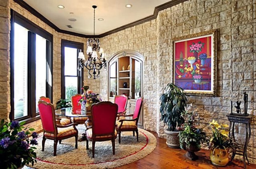 One of the home's dining areas