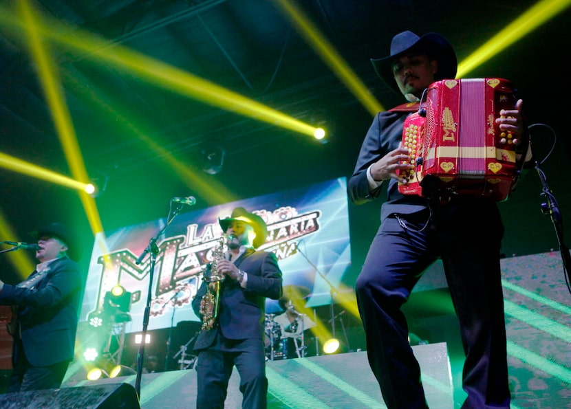 La Maquinaria Nortena performs at the OK Corral, on Aug. 20, 2015 in Dallas.