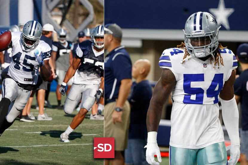 L to R: Cowboys RB Rod Smith and Cowboys LB Jaylon Smith are brothers on the same football...