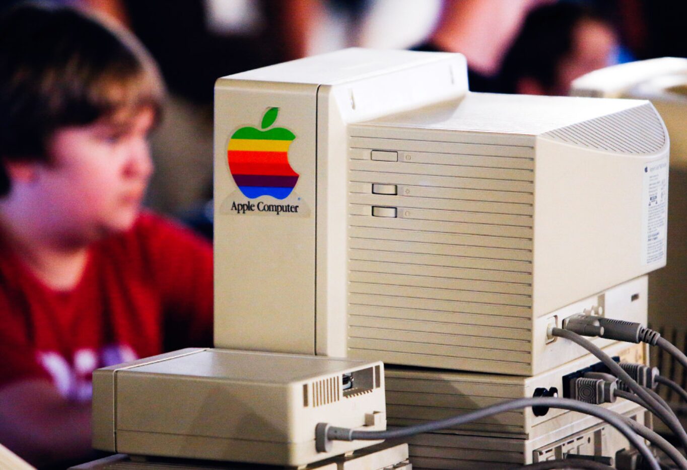 Older gaming consoles on display for gamers to use during the Let's Play Gaming Expo at the...