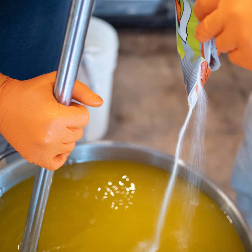 A sports drink powder is added to the brew at Turning Point Brewery