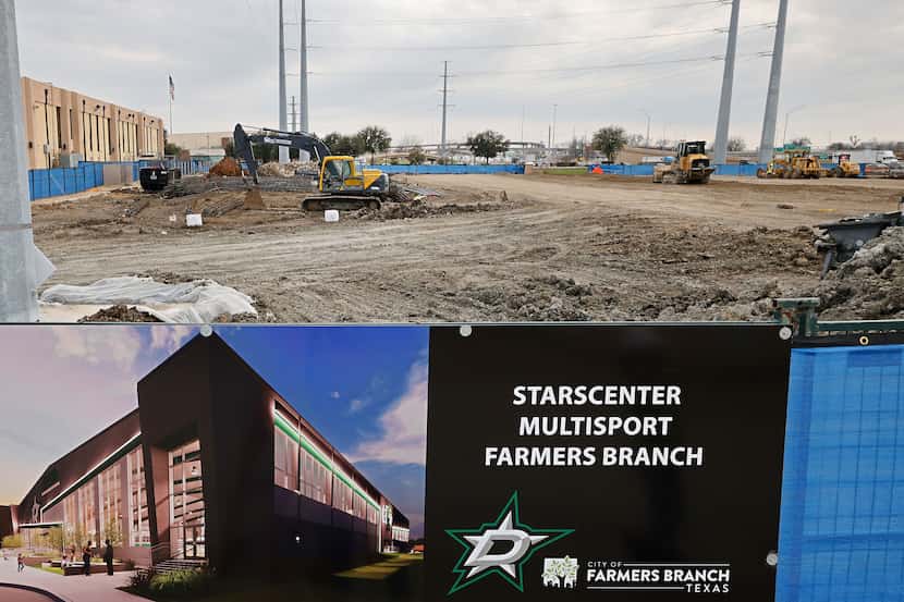 A construction site for the StarCenter Multi-Sport Farmers Branch is seen, Friday, Feb. 16,...