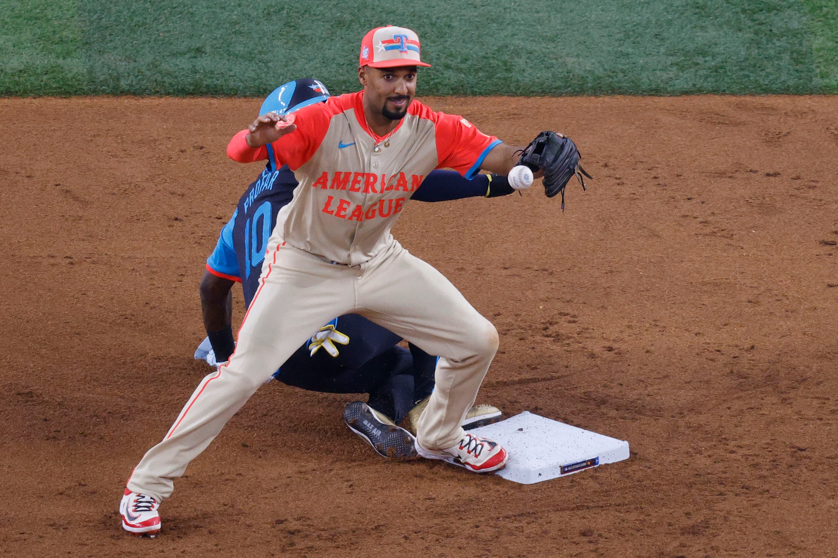 National League outfielder Jurickson Profar of San Diego Padres (10) slides safely to second...