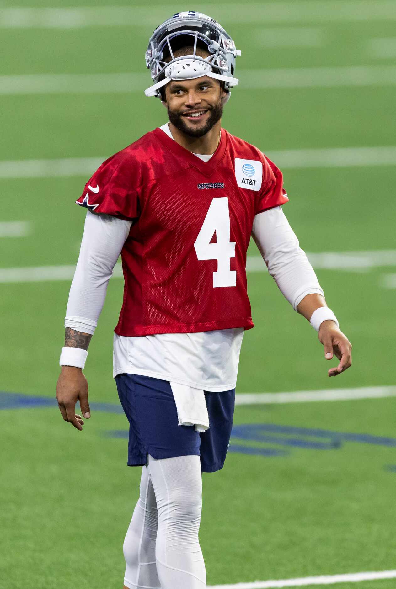 Dallas Cowboys quarterback Dak Prescott is seen during a minicamp practice at The Star in...