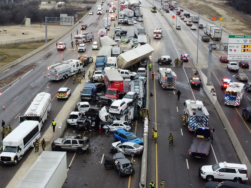 More than 100 vehicles were involved in last year's massive pileup.
