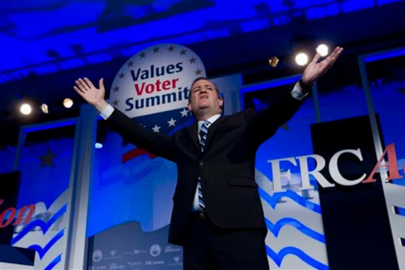  Sen. Ted Cruz speaks during the 2015 Values Voter Summit, held by the Family Research...