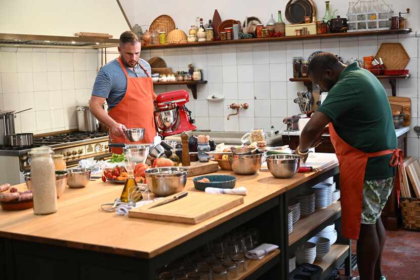 Chef Preston Paine, left, made pasta in Episode One of 'Ciao House,' and judges praised him...