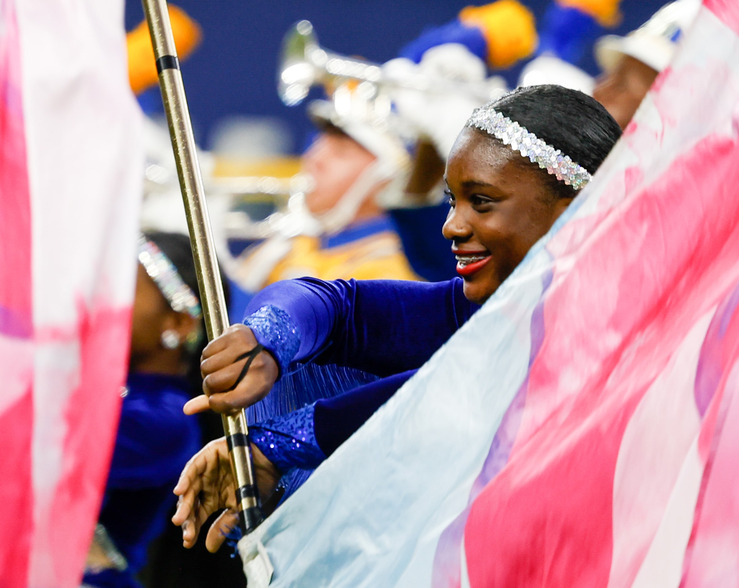 Members of the Townview Big “D” Band perform at the Roland Parrish Battle of the Bands at...