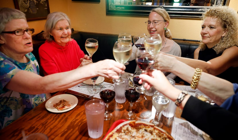 Attorney Linda Coffee (second from left) met with friends and colleagues, including from...