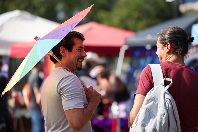 ‘I love being out here with the people,” said Selso Martinez with The Sunshine Line as he...