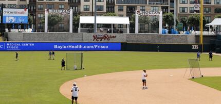  A view of the Choctaw Lazy River from the field at Dr Pepper Ballpark in Frisco. (Vernon...