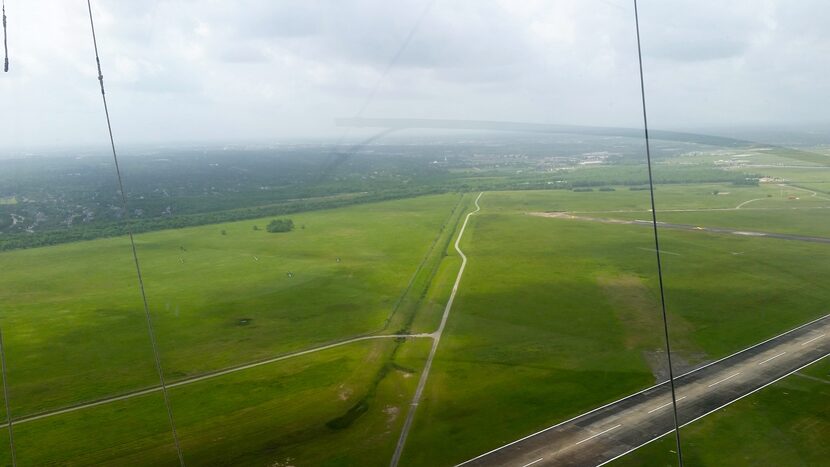 Our cruising altitude of 1,000 feet was perfectly acceptable for a flying cucumber. (Marc...