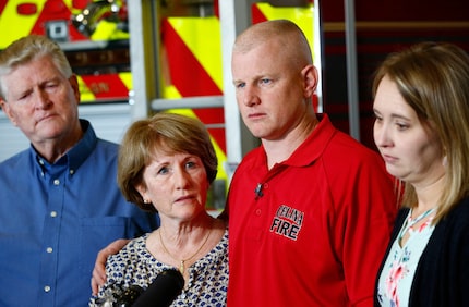 Tommy Needum, father, (from left) Julie Needum mother, Andrew Needum and his wife Stephanie...