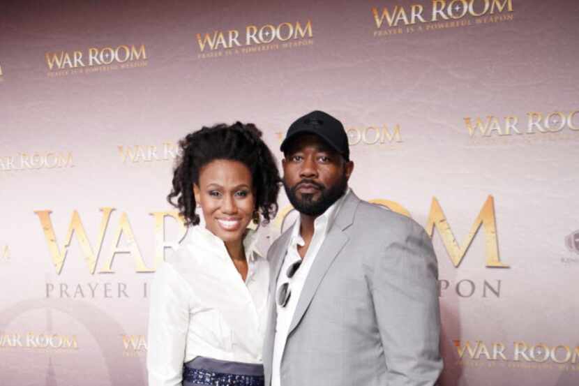 Actress Priscilla Shirer (plays Elizabeth Jordan in War Room) with her husband Jerry Shirer...