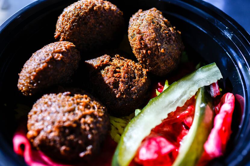 The falafel is owner AJ Hedary's favorite. His dad and uncle helped him fine-tune the recipe.