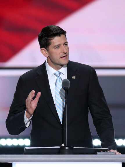House Speaker Paul Ryan, a reluctant Donald Trump supporter, acknowledges intra-party...