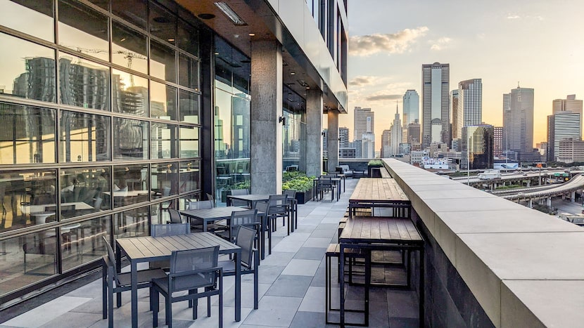 The Stack office building has an outdoor terrace on the 10th floor.