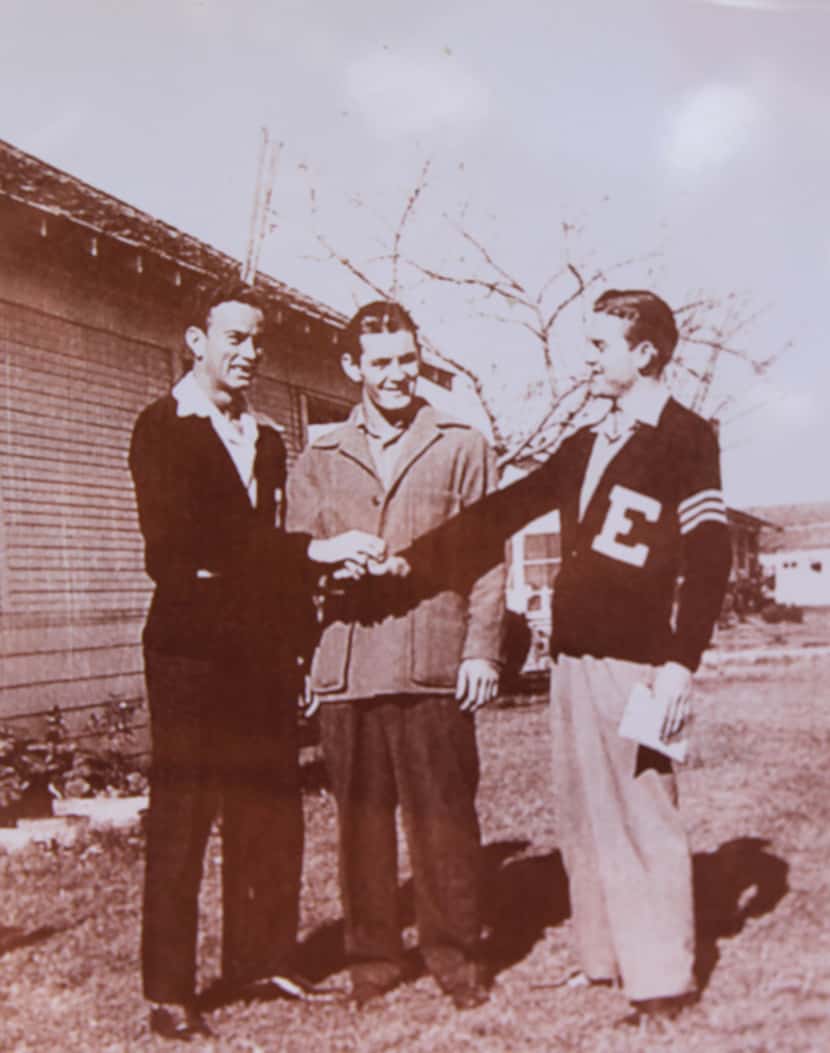 From left: James W. Goodwin, Joe Riley Crow and W.T. "Dooney" Pierce  Jr. joined the Marines...