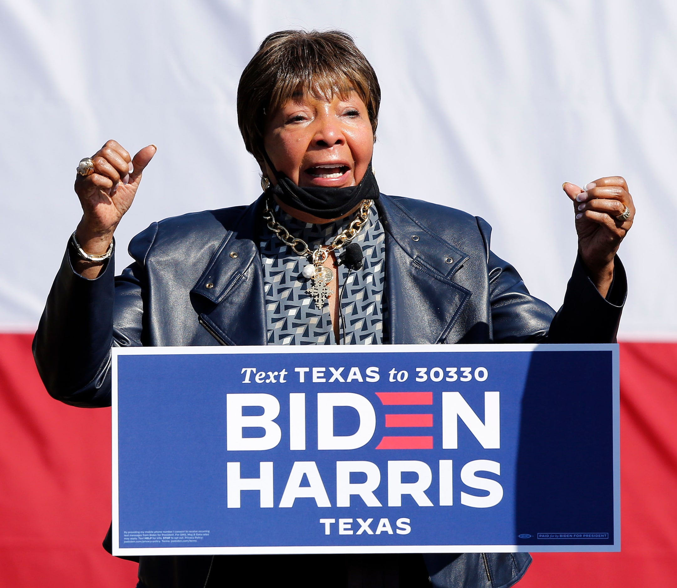 Eddie Bernice Johnson, the U.S. Representative from Texas' 30th District, speaks before...