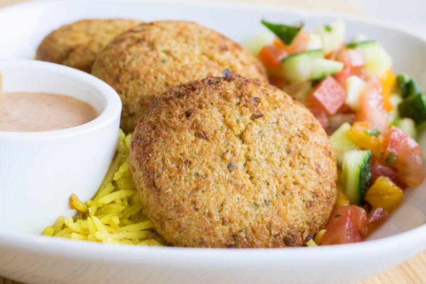 The air baked falafel at Maya's Modern Mediterranean restaurant.